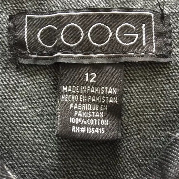 Coogi Womens Logo Black Denim Jean Jacket Vest 12 - Picture 7 of 8